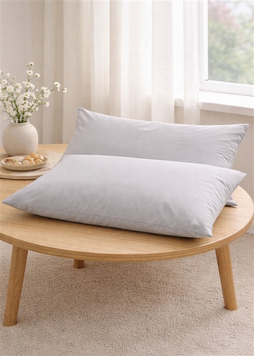 More Home Yastık Kılıfı Kapaklı (2 Adet) 50 x 70 cm Gri