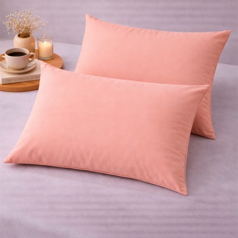 More Home Pamuklu Yastık Kılıfı (2 Adet) 50 x 70 cm Somon