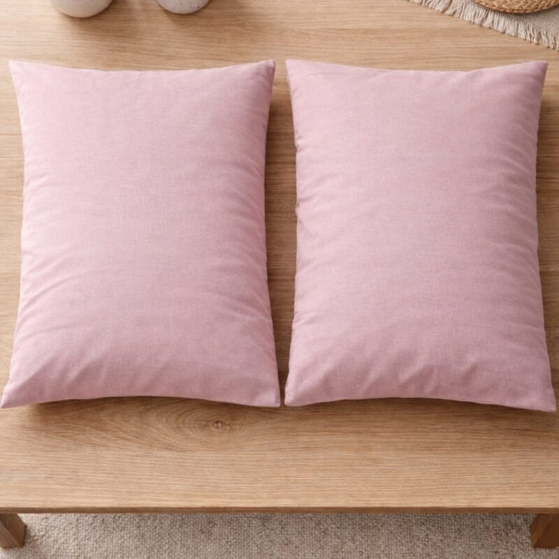 More Home Yastık Kılıfı (2 Adet) 50 x 70 cm Gül Kurusu