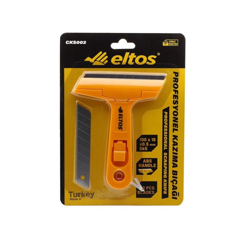 Eltos Cam Kazıma Bıçağı Yedek Jiletli Saplı 14.5 cm CKS002