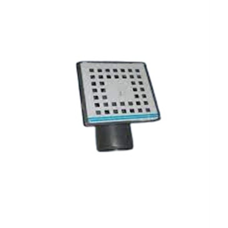 Paslanmaz Çerçeveli Yandan Çıkış Yer Süzgeci 10X10 Cm 50Lik Çıkış