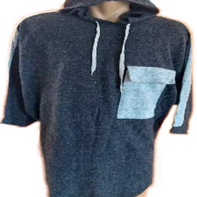 more home Kapşonlu Uzun Kadın yelek tunik siyah beden L-XL