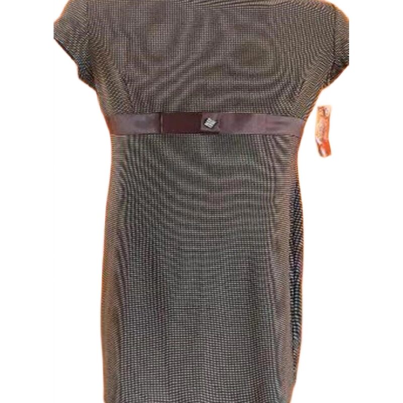 kahverengi puanlı kolsuz elbise beden xL