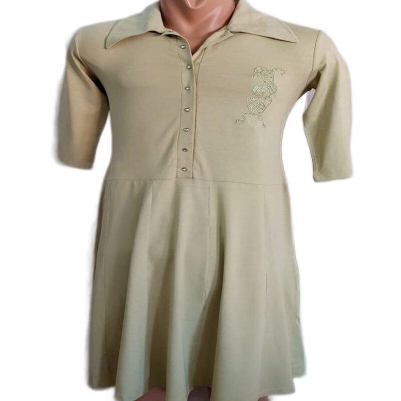 uzun kollu elbise  yeşil beden 42