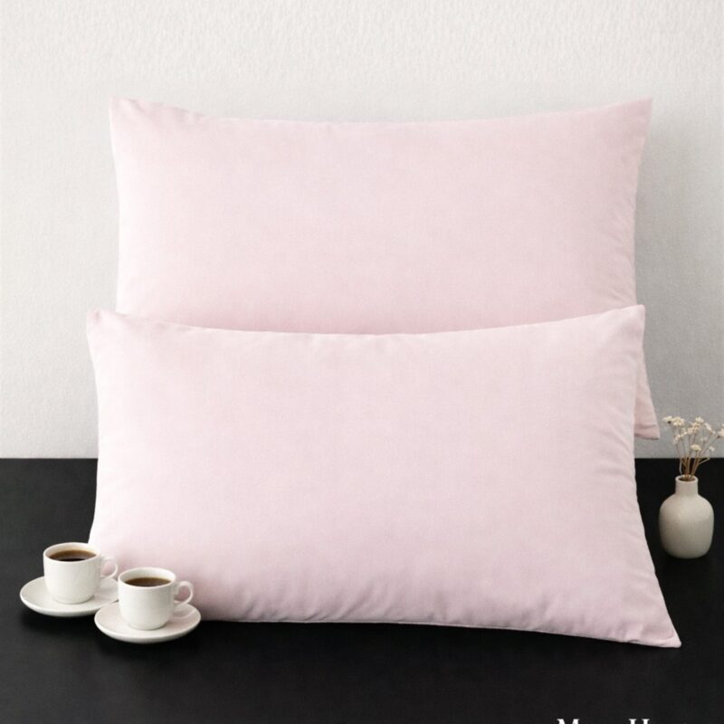 More Home Pamuklu Yastık Kılıfı 2 Adet 50X70 Pudra