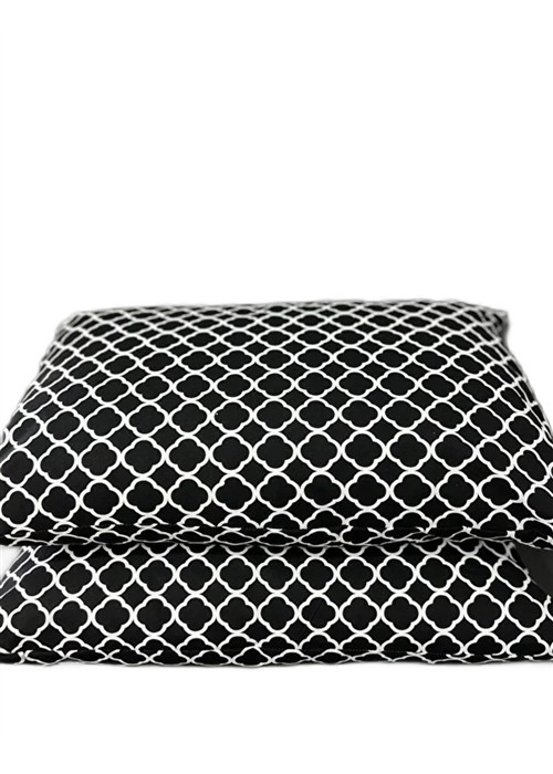 More Home Kapaklı Yastık Kılıfı (2 Adet) 50 x 70 cm Siyah Beyaz