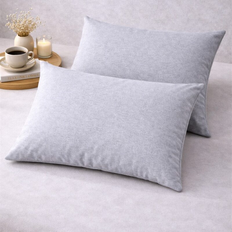 More Home Kapaklı Yastık Kılıfı  (2 Adet) 50 x 70 cm Gri