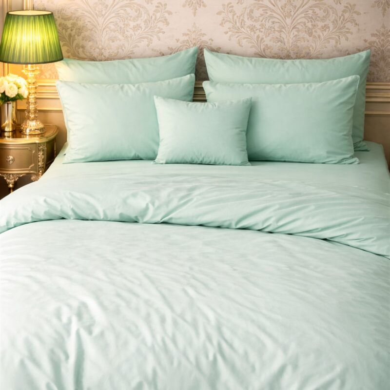 More Home Tek Kişilik Nevresim Takımı Lastikli Çarşaf  Yeşil