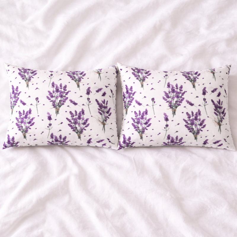 More Home Pamuklu  Yastık Kılıfı (2 Adet) 50 x 70 cm Lavanta Mor